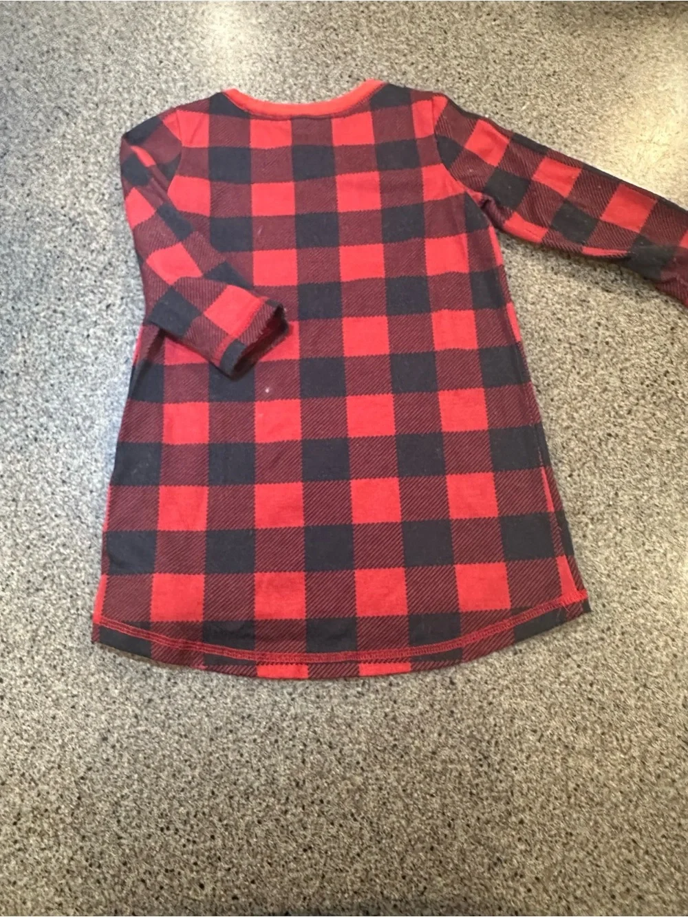 Kids Red and Black Buffalo Plaid nightgown